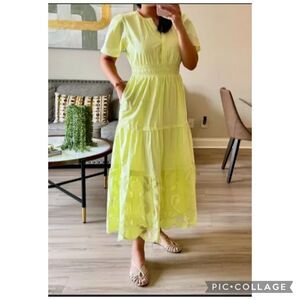 Haute Hippie islet hem cotton maxi dress small